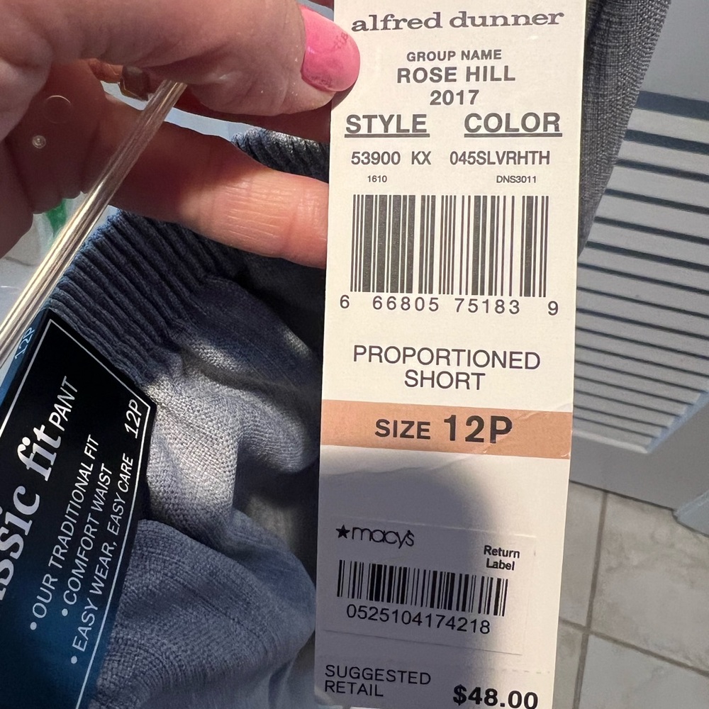 Alfred Dunner Petite Gray Trousers - Picture 6 of 6